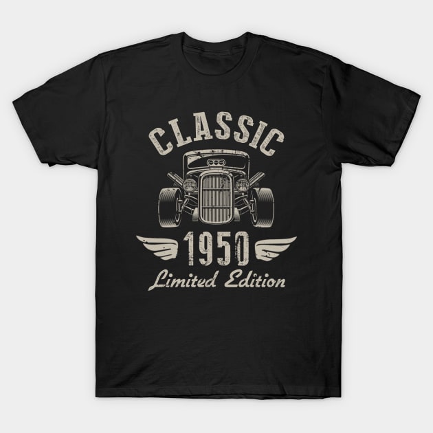 72 Year Old Gift Classic 1950 Limited Edition 72nd Birthday T-Shirt by Vikfom